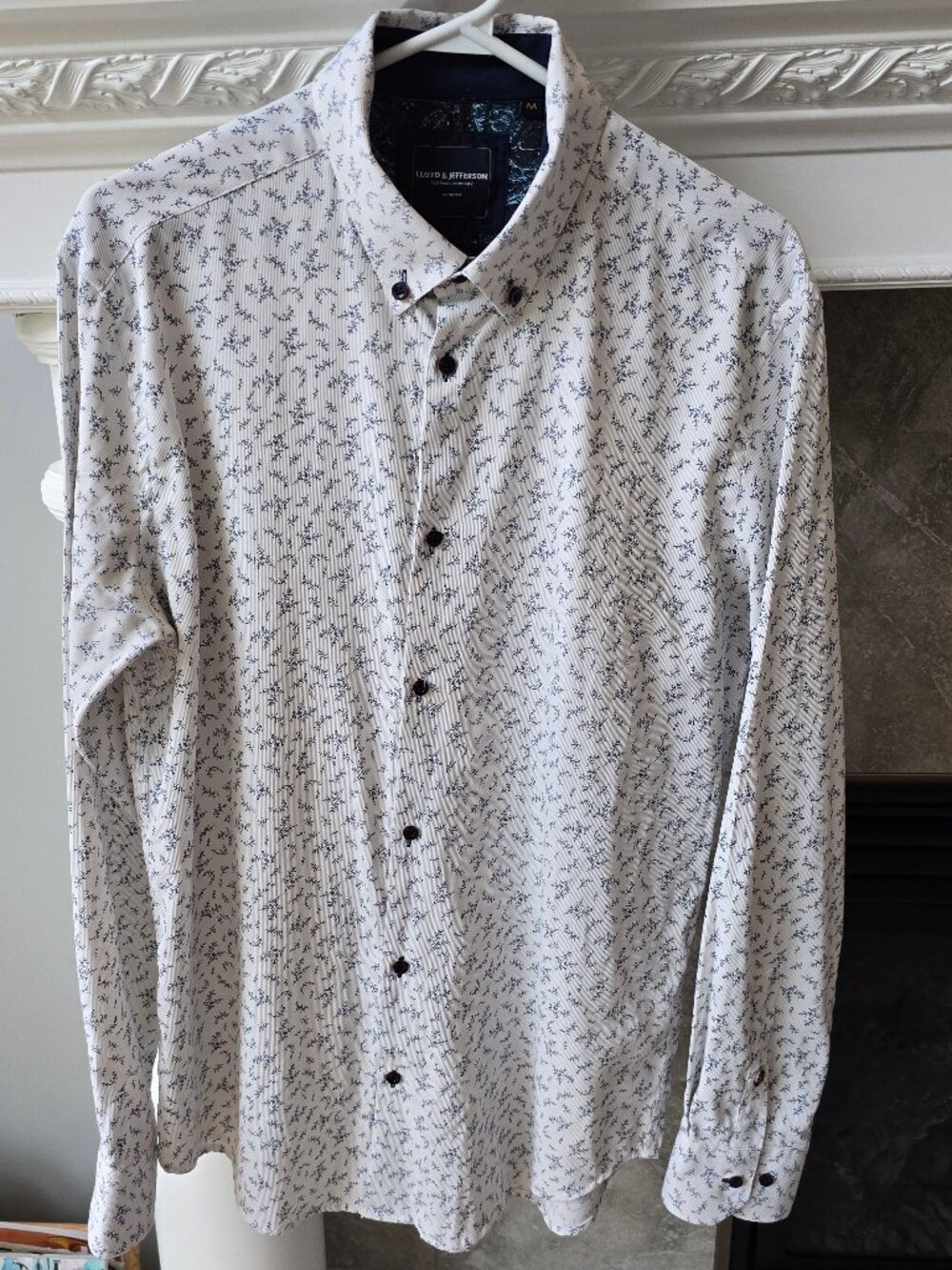 Lloyd & Jefferson London Men's Patterned Button Down Shirt - Size M - Excellent